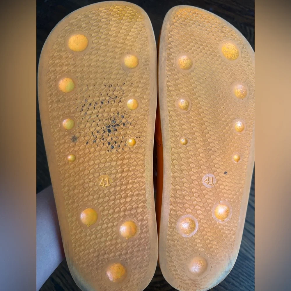 Off-White Logo Pool Slider Sandals orange size 41